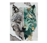 Jigsaw Puzzles for Adults 52x38cm/1000pcs Marble Wolf Artwork Adult Puzzles Relaxing Games Hand Speed Race Gifts for Friends And Family 52x38cm/1000pcs