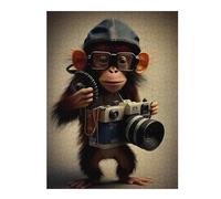Jigsaw Puzzles for Adults 52x38cm/1000pcs Monkey Photographer Jigsaw Toy Wall Decor Difficult Hard Deal As Gifts for The Whole Family 52x38cm/1000pcs