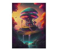 Jigsaw Puzzles for Adults 52x38cm/1000pcs Mystical Mushroom House-4 Jigsaws for Adults Relaxing Games Difficult Challenge Christmas Birthday Gifts 52x38cm/1000pcs