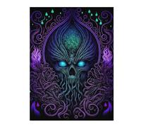Jigsaw Puzzles for Adults 52x38cm/1000pcs Neon Skull Artwork -3 Jigsaw for Adults Toy Wall Decor Presents for Women Great Gift for Gaming 52x38cm/1000pcs