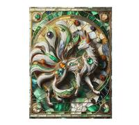 Jigsaw Puzzles for Adults 52x38cm/1000pcs Nine Tailed Fox Kitsune Jigsaw Puzzle Toy Wall Decor Difficult Challenge Deal As Gifts for The Whole Family 52x38cm/1000pcs