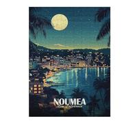 Jigsaw Puzzles for Adults 52x38cm/1000pcs Noumea, New Caledonia Nightscape Illustration Jigsaws for Adults Relaxing Games Improve Memory for Birthday, Chrismas 52x38cm/1000pcs
