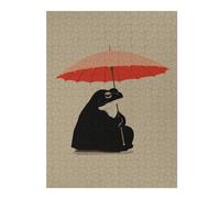 Jigsaw Puzzles for Adults 52x38cm/1000pcs Patient Umbrella Frog Puzzles for Adults Relax Games Presents for Women Fun Activities at Home 52x38cm/1000pcs