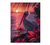 Jigsaw Puzzles for Adults 52x38cm/1000pcs Pelican Rock Sunset Puzzles for Adults Relax Games Presents for Women Fun Activities at Home 52x38cm/1000pcs