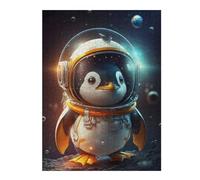 Jigsaw Puzzles for Adults 52x38cm/1000pcs Penguin Astronaut in Space Jigsaw Puzzle Hands-on Game Difficult Challenge Gifts for Friends And Family 52x38cm/1000pcs