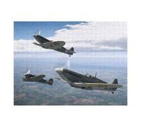 Jigsaw Puzzles for Adults 52x38cm/1000pcs Planes War Thunder Attack Puzzles for Adults Brain Teaser Game Wall Art Educational Challenge 52x38cm/1000pcs