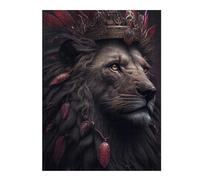 Jigsaw Puzzles for Adults 52x38cm/1000pcs Regal Lion Majesty -4 Puzzle for Adults Brain Teaser Game Precision Cutting Great Gift for Gaming 52x38cm/1000pcs