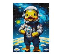 Jigsaw Puzzles for Adults 52x38cm/1000pcs Rubber Duck Astronaut Puzzles for Adults Relax Games Presents for Women Fun Activities at Home 52x38cm/1000pcs