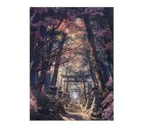 Jigsaw Puzzles for Adults 52x38cm/1000pcs Sacred Sakura Shrine Path Jigsaw Puzzle Toy Wall Decor Difficult Challenge Deal As Gifts for The Whole Family 52x38cm/1000pcs