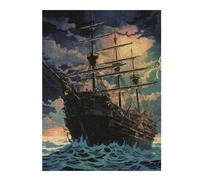 Jigsaw Puzzles for Adults 52x38cm/1000pcs Sailing Into The Night Puzzle for Adults Brain Teaser Game Precision Cutting Great Gift for Gaming 52x38cm/1000pcs