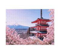 Jigsaw Puzzles for Adults 52x38cm/1000pcs Sakura In Japan Puzzles for Adults Brain Teaser Game Wall Art Educational Challenge 52x38cm/1000pcs