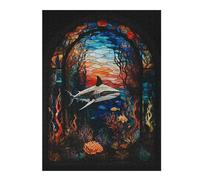 Jigsaw Puzzles for Adults 52x38cm/1000pcs Shark Abstract Jigsaws for Adults Relaxing Games Improve Memory for Birthday, Chrismas 52x38cm/1000pcs