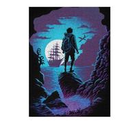Jigsaw Puzzles for Adults 52x38cm/1000pcs Silhouette Journey to The Moon Puzzle for Adults Brain Teaser Game Precision Cutting Great Gift for Gaming 52x38cm/1000pcs