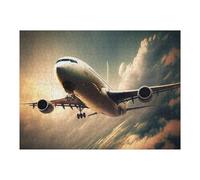 Jigsaw Puzzles for Adults 52x38cm/1000pcs Skyward Journey Airplane in Flight Jigsaw Toy Wall Decor Difficult Hard Deal As Gifts for The Whole Family 52x38cm/1000pcs