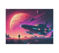 Jigsaw Puzzles for Adults 52x38cm/1000pcs Space Odyssey Alien Planet Exploration Puzzle for Adults Relax Games Difficult Hard Gifts for Friends And Family 52x38cm/1000pcs