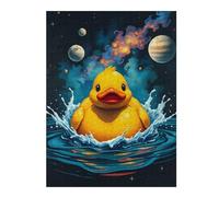 Jigsaw Puzzles for Adults 52x38cm/1000pcs Space Rubber Duck Jigsaw for Adults Brain Teaser Game A Work of Art Birthday Present, Gifts, 52x38cm/1000pcs