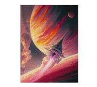 Jigsaw Puzzles for Adults 52x38cm/1000pcs Spacecraft in Fiery Atmosphere Jigsaw Puzzle Toy Wall Decor Difficult Challenge Deal As Gifts for The Whole Family 52x38cm/1000pcs