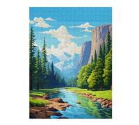 Jigsaw Puzzles for Adults 52x38cm/1000pcs Spring Yosemite Pixel Art Jigsaw for Adults Brain Teaser Game A Work of Art Birthday Present, Gifts, 52x38cm/1000pcs