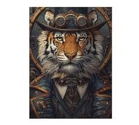 Jigsaw Puzzles for Adults 52x38cm/1000pcs Steampunk Animal Tiger Adult Puzzles Hands-on Game Stress Reliever Fun at Home Activities, 52x38cm/1000pcs