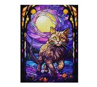 Jigsaw Puzzles for Adults 52x38cm/1000pcs The Anggora Cat Moon Stain Jigsaw Puzzle DIY Toys Enhance Memory Gifts for Friends And Family 52x38cm/1000pcs