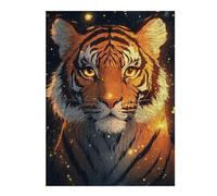 Jigsaw Puzzles for Adults 52x38cm/1000pcs Tiger in The Night Illuminated Adult Puzzles Hands-on Game Stress Reliever Fun at Home Activities, 52x38cm/1000pcs