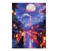 Jigsaw Puzzles for Adults 52x38cm/1000pcs Tokyo Night Tranquility Jigsaw for Adults Brain Teaser Game A Work of Art Birthday Present, Gifts, 52x38cm/1000pcs