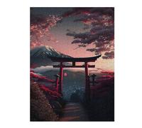 Jigsaw Puzzles for Adults 52x38cm/1000pcs Torii Gate View Mt Fuji Adult Jigsaw Toy Wall Decor Precision Cutting Fun Activities at Home 52x38cm/1000pcs