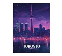 Jigsaw Puzzles for Adults 52x38cm/1000pcs Toronto Canada Skyline at Night Jigsaws for Adults Relaxing Games Improve Memory for Birthday, Chrismas 52x38cm/1000pcs