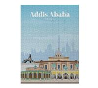 Jigsaw Puzzles for Adults 52x38cm/1000pcs Travel to Addis Ababa Jigsaw Puzzle Toy Wall Decor Difficult Challenge Deal As Gifts for The Whole Family 52x38cm/1000pcs