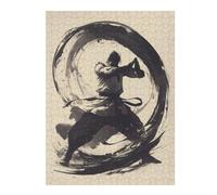 Jigsaw Puzzles for Adults 52x38cm/1000pcs Vintage Martial Arts Enso Jigsaw for Adults Brain Teaser Game A Work of Art Birthday Present, Gifts, 52x38cm/1000pcs