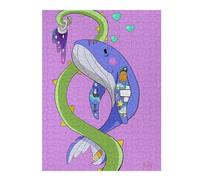 Jigsaw Puzzles for Adults 52x38cm/1000pcs Whale with Tattoos Puzzles for Adults Fun Games Difficult Challenge Unique Birthday And Xmas Gifts 52x38cm/1000pcs