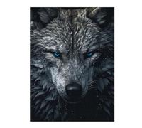 Jigsaw Puzzles for Adults 52x38cm/1000pcs White Wolf Portrait Adult Puzzles Hands-on Game Stress Reliever Fun at Home Activities, 52x38cm/1000pcs
