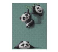 Jigsaw Puzzles for Adults 52x38cm/1000pcsCute Panda Playing Jigsaw for Adults Brain Teaser Game A Work of Art Birthday Present, Gifts, 52x38cm/1000pcs