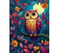 Jigsaw Puzzles for Adults 60 Piece Owl Tree Moon, Jigsaws 60 pieces for adults Family Activity, Challenging puzzles Games, Colourful, Beautiful Decoration Puzzle