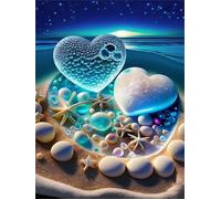 Jigsaw Puzzles for Adults 60 Pieces,Beach Hearts Starfish puzzles for adults,Classic Educational Games DIY Handwork Puzzle for Home Decor Gift