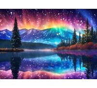 Jigsaw Puzzles for Adults 60 Pieces,Rainbow Sky Reflection puzzles for adults,Classic Educational Games DIY Handwork Puzzle for Home Decor Gift