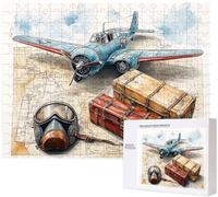 Jigsaw Puzzles for Adults 6000, 6000 Piece Jigsaw Puzzles for Adults, Wooden Game for The Whole for Men, airplane Pzzle for Christmas Decorations, Gifts for Women, blue Pattern PjY81 5-G