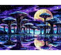 Jigsaw Puzzles for Adults 6000 Moon Mushroom Puzzle High Definition Wooden Puzzle with Gifts Box Relaxing Home Activity & Wall Decor Large Educational Puzzles Challenging Games for Adults s7h-199