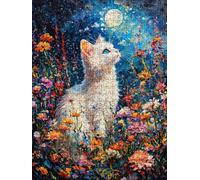 Jigsaw Puzzles for Adults 6000, Moonlight Cat 6000 Piece Jigsaw Puzzles for Adults, Challenging Puzzle Games, Classic Jigsaws, Impossible de Assemble Handmade, Fun Family Activities BXHZW0-1045