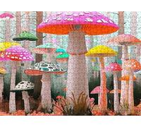 Jigsaw Puzzles for Adults 6000 Mushroom Forest Puzzle High Definition Wooden Puzzle with Gifts Box Relaxing Home Activity Wall Decor Large Educational Puzzles Challenging Games for Adults s7h-347