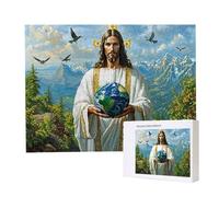 Jigsaw Puzzles for Adults 6000 Piece 179x105cm Challenging Jigsaw Puzzle Educational Game 6000 Pieces Earth Jesus Puzzles for Adult, DIY Craft Puzzle for Home Decoration Gifts x-120