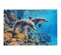 Jigsaw Puzzles for Adults 6000 Piece, 6000 Piece Ocean Jigsaw Puzzles for Adults, Challenging Dolphin Jigsaws for the Whole Family, Wooden Puzzle for Home Decor, Gifts for Women, Gifts for Men, -6544
