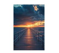 Jigsaw Puzzles for Adults 6000 Piece Bridge Large Puzzle Sunset, Difficult Challenging Family Games for The Whole for Women, Wooden Jigsaws with Gift Box Packaging, Gifts for Women 105x179cm D-1171