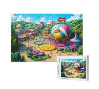 Jigsaw Puzzles for Adults 6000 Piece Cartoon Jigsaw Puzzles for Adults with Gift Box 105x180cm,Wooden Puzzle Amusement Park Challenging Puzzle Games Home Decoration,Gifts for The Whole Family,p40t