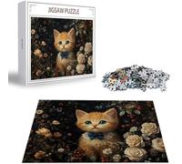 Jigsaw Puzzles for Adults 6000 Piece, Cat Jigsaw Puzzles for Adults, Rose Jigsaws 6000 Pieces with Box, Wooden Puzzle Challenging Game for the Whole for Women, Men, Wooden Puzzle for Gifts B-4455