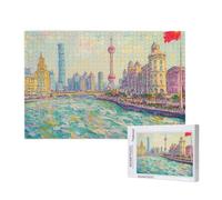 Jigsaw Puzzles for Adults 6000 Piece City Jigsaw Puzzles for Adults with Gift Box 105x180 cm, Wooden Puzzle Landscape Challenging Puzzle Games Home Decoration, for The Whole Family,p41t