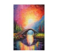 Jigsaw Puzzles for Adults 6000 Piece Color Large Puzzle Bridge, Difficult Challenging Family Games for The Whole for Women, Wooden Jigsaws with Gift Box Packaging, Gifts for Women 105x179cm D-874