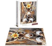 Jigsaw Puzzles for Adults 6000 Piece, Donkey Jigsaw Puzzles for Adults, Animal Jigsaws 6000 Pieces with Box, Wooden Puzzle Challenging Game for the Whole for Women, Men, Wooden Puzzle for Gifts B-6534