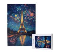 Jigsaw Puzzles for Adults 6000 Piece Eiffel Tower Jigsaw Puzzles for Adults with Gift Box 105x180 cm,Wooden Puzzle Sky Challenging Puzzle Games Home Decoration, for The Whole Family,p1384t