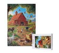 Jigsaw Puzzles for Adults 6000 Piece Farm Jigsaw Puzzles for Adults with Gift Box 105x180 cm, Wooden Puzzle Animal Challenging Puzzle Games Home Decoration, for The Whole Family,p1386t